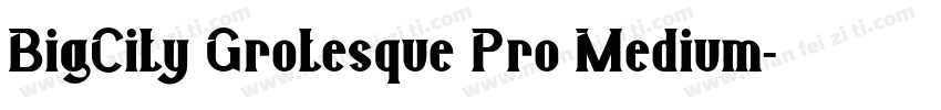 BigCity Grotesque Pro Medium字体转换